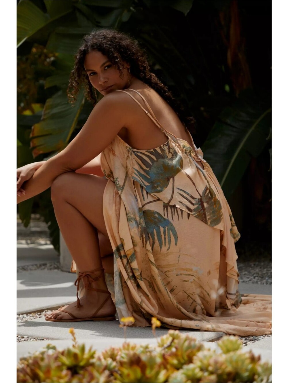Tahnee Kelland × Anthropologie Strappy Floral Maxi Dress Nwot
